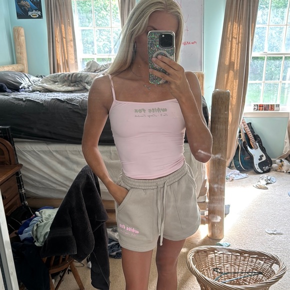 white fox tank & short set - Picture 3 of 3